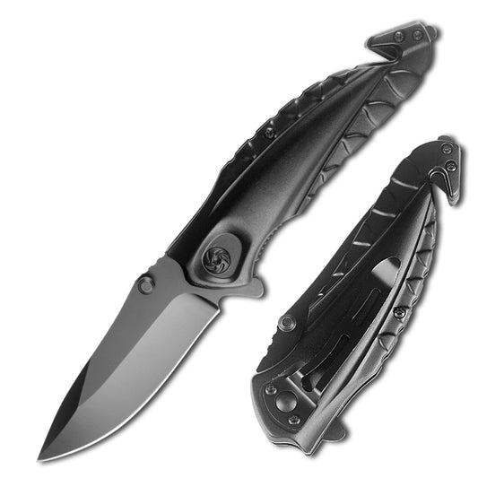Black Ridge Folding Pocket Knife – Compact EDC Utility Tool CL05021