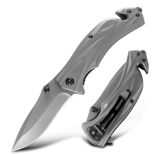 Silver Steel Folding Knife – 3Cr13 CL05027B