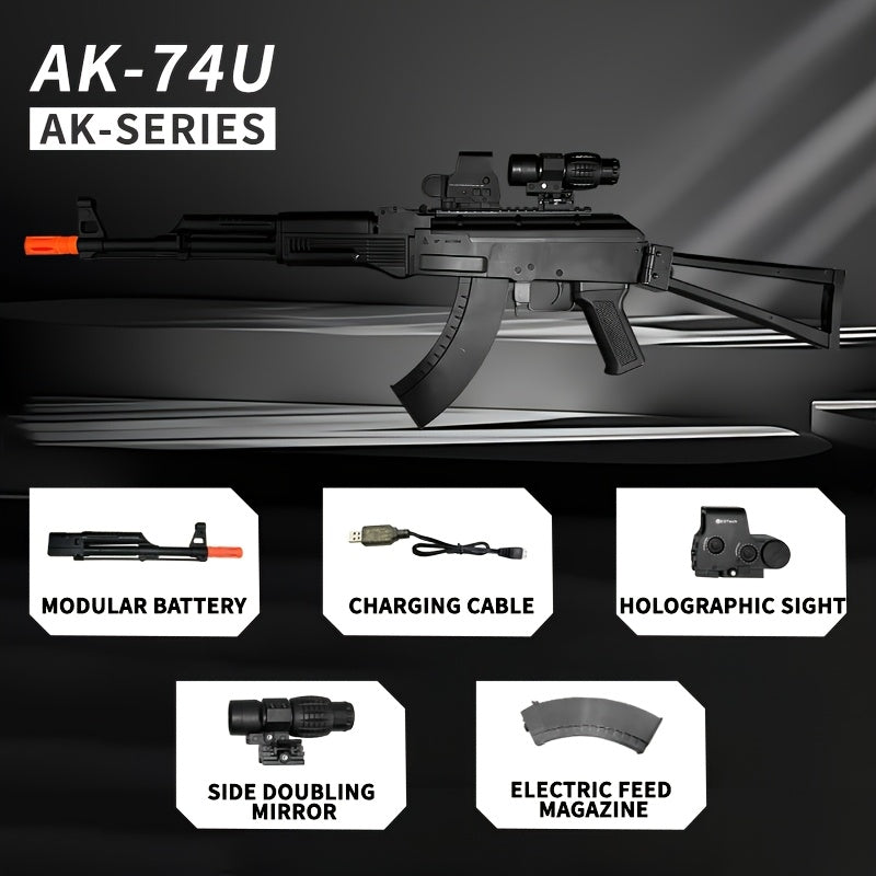 [US Stock | 3–5 Day Delivery]AK74U Tactical Gel Blaster – Full Auto with Scope & Red Trigger
