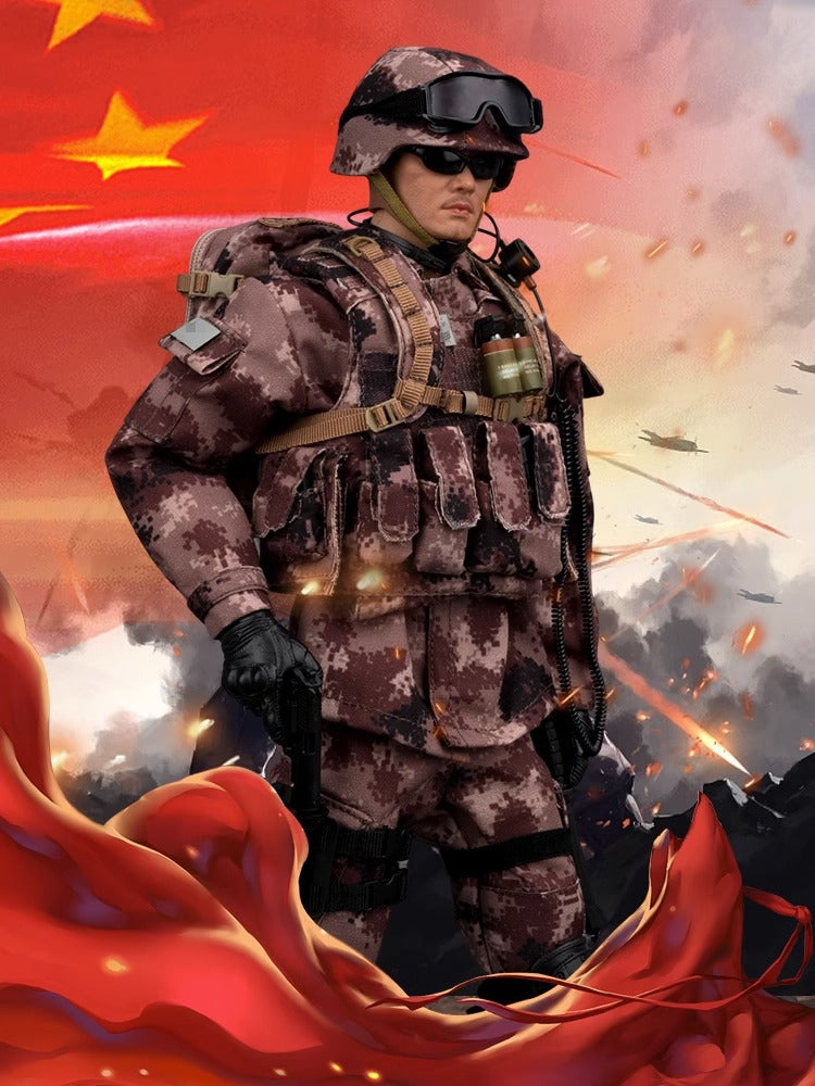 1/6 Scale PLA Chinese Army Soldier – JEU "Oriental Assault" Action Figure with Gear