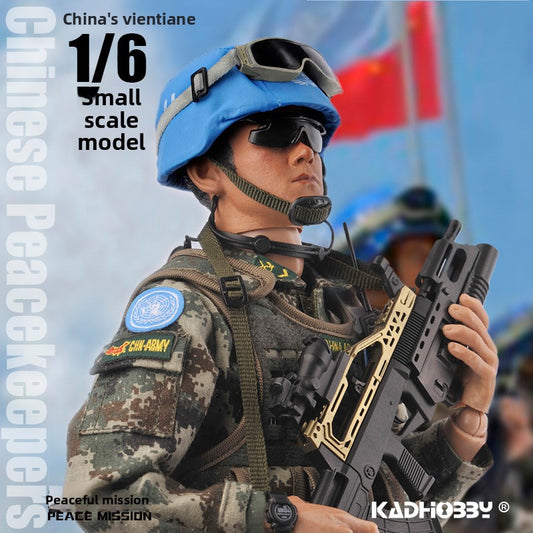 KADHOBBY 1/6 Chinese UN Peacekeeper Action Figure – Full Gear Soldier Toy